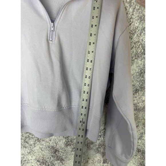 A New Day Sweater womens Small Purple Athleisure Knit Cropped College Sporty - Picture 4 of 8